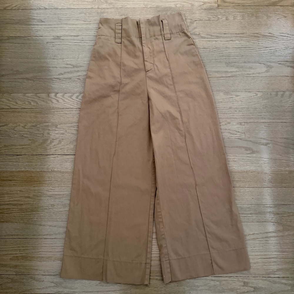 Liu Jo Milano High Waist Wide Leg Trouser Palazzo Pants Camel IT 38 XS - Picture 5 of 16